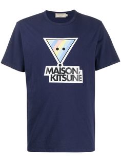 Maison Kitsuné футболка с круглым вырезом и логотипом
