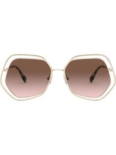 Miu Miu Eyewear солнцезащитные очки la Mondaine в массивной оправе