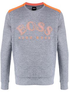BOSS свитер в стиле колор-блок с логотипом