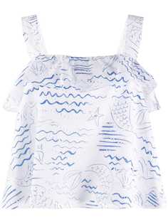 Kenzo топ Wave Mermaid
