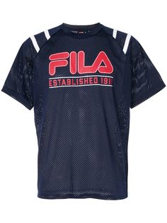 Fila сетчатая футболка с логотипом