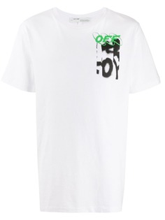 Off-White футболка с принтом граффити