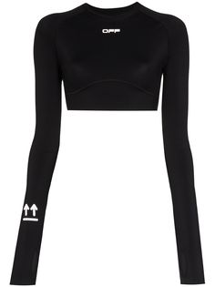 Off-White укороченный топ Active с логотипом