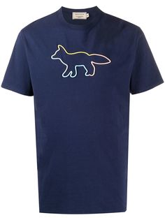 Maison Kitsuné футболка с вышивкой
