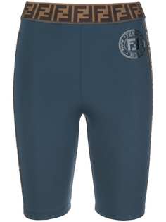 Fendi облегающие шорты с логотипом FF