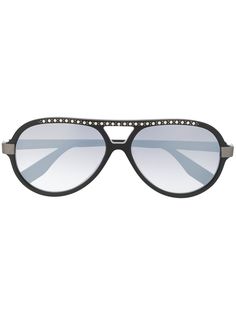 Karl Lagerfeld декорированные солнцезащитные очки-авиаторы Karl Ikon