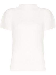 Pleats Please Issey Miyake блузка с высоким воротником