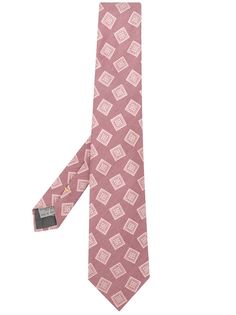 Canali галстук с геометричным узором