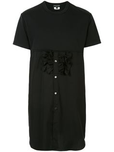 Comme Des Garçons Homme Plus длинная футболка с оборками