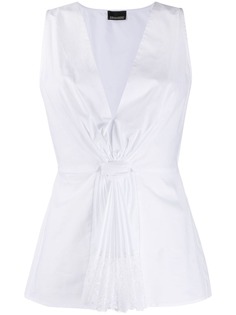 Ermanno Scervino плиссированный топ с кружевом