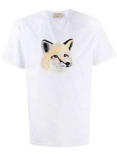 Maison Kitsuné футболка с круглым вырезом и нашивкой-логотипом