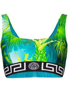 Versace спортивный бюстгальтер с принтом Jungle