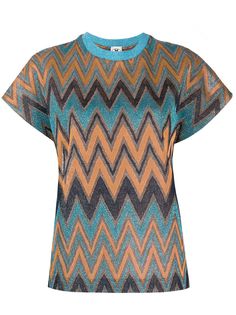 M Missoni трикотажный топ с узором зигзаг