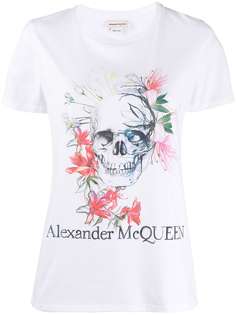 Alexander McQueen футболка с декором Skull