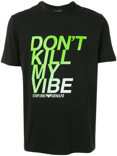 Emporio Armani футболка Dont Kill My Vibe