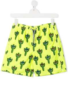 Mc2 Saint Barth Kids плавки-шорты с принтом Happy Cactus