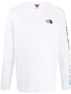 The North Face футболка с длинными рукавами и надписью