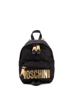 Moschino стеганый мини-рюкзак с логотипом