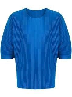 Homme Plissé Issey Miyake плиссированный топ с короткими рукавами