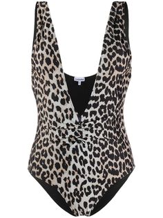 GANNI LEOPARD SWIMSUIT