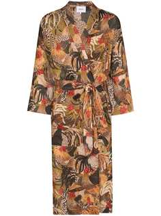 Nanushka Kim rooster print kimono