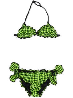 Mc2 Saint Barth Kids crinkled check print bikini