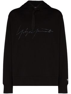 Y-3 signature logo cotton hoodie