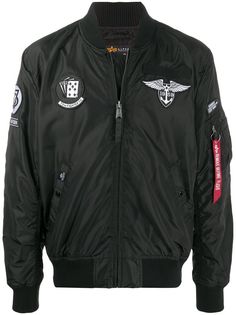 Alpha Industries chest patch bomber jacket