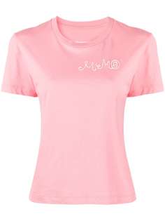 Mm6 Maison Margiela logo embroidered T-shirt