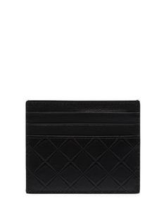 Bottega Veneta BV LTHR INTARSIO CRDHLDR BLK