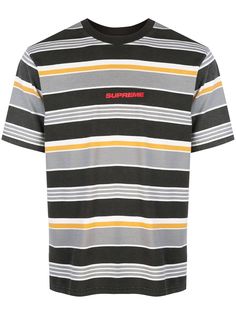 Supreme полосатая футболка с короткими рукавами
