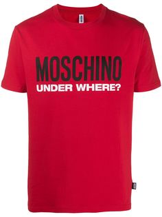 Moschino футболка с принтом Under Where