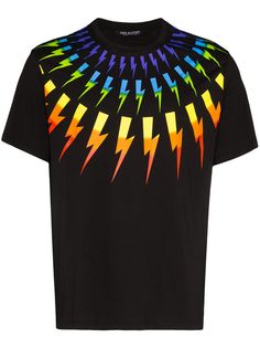 Neil Barrett футболка Rainbow Bolt