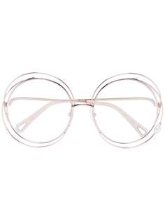 Chloé Eyewear солнцезащитные очки в массивной круглой оправе