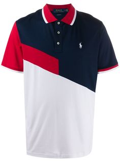 Polo Ralph Lauren рубашка-поло в стиле колор-блок с логотипом