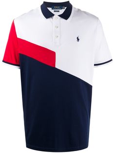 Polo Ralph Lauren рубашка-поло в стиле колор-блок с логотипом