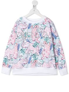 Kenzo Kids толстовка с принтом и логотипом