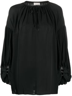 By Malene Birger oversized tie-neck blouse