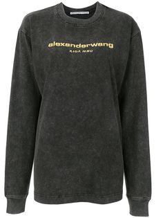 Alexander Wang толстовка с вышитым логотипом