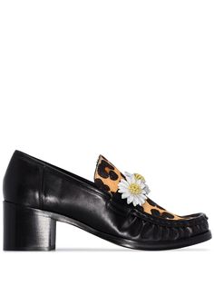 Sophia Webster X Patrick Cox black Stevie 60 daisy loafers