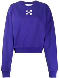 Off-White Spray Arrows cropped sweatshirt