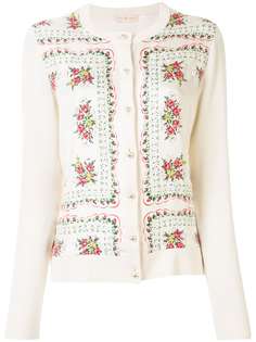 Tory Burch кардиган с цветочным принтом