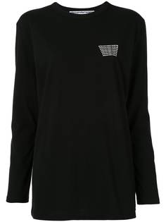 Alexander Wang топ с длинными рукавами и логотипом