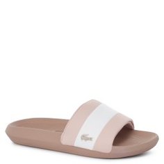 Шлепанцы LACOSTE CFA0036 CROCO SLIDE 120 3 US бежево-розовый