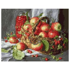 ВанГогВоМне Картина по номерам "Лукошко яблок", 40х50 см (ZX 20193)