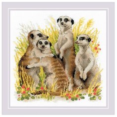 Риолис Набор для вышивания крестом Сурикаты 25 х 25 (1761)