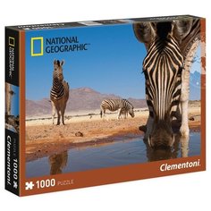Пазл Clementoni National Geographic Зебры на водопое (39356), 1000 дет.