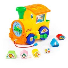 Каталка-игрушка Полесье Занимательный Паровоз (6189) желтый