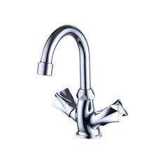 Смеситель для раковины (умывальника) Zenta Кристалл Z2106 двухрычажный хром