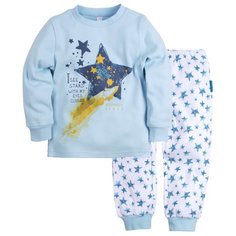 Пижама Bossa Nova размер 34, голубой/белый (набивка звезды)